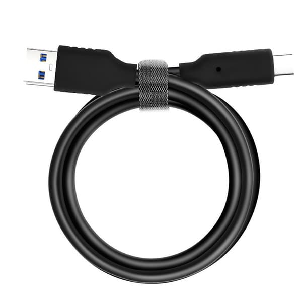 Musta USB - Type-C 3.2 -datakaapeli 60 W - Nopea lataus ja tiedonsiirto 0.3m 0.3m