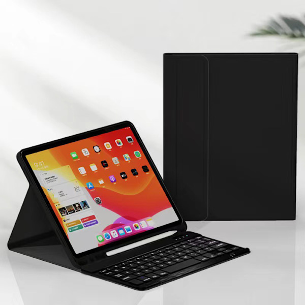 Svart Bluetooth-tangentbordsfodral för Lenovo M10 Plus 10.6"