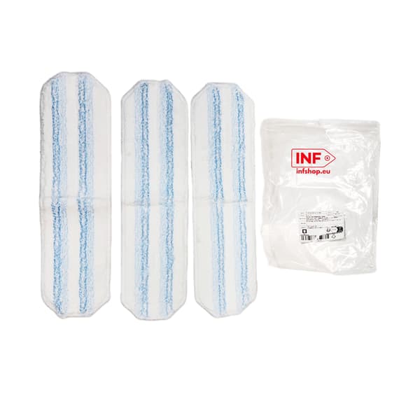 Mikrofibermoppdynor Refill - 3-pack, Kompatibel med Vileda H2Pro & O-Cedar H2Pro, För effektiv rengöring