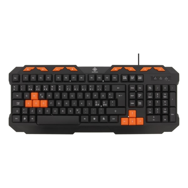 DK110 Membrane Keyboard, anti-ghosting, nordic layout, black