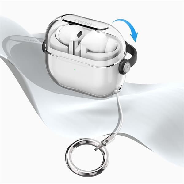 Transparent Sort PC TPU Bluetooth Øretelefon Etui Kompatibelt med Samsung Galaxy Buds3/3 Pro