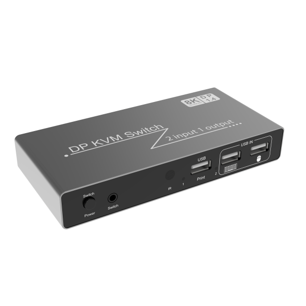 2 i 1 ut DP DisplayPort KVM-switch 8K 60Hz