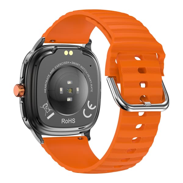 Multifunktionell Smartwatch med AMOLED-skärm, Bluetooth-samtal & Hälsoövervakning, kompatibelt med FitCloudPro Orange Orange
