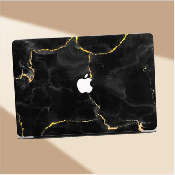 Sort Marmor & Guldåre PC Hard Shell Cover Kompatibelt med MacBook Pro Retina 13.3" (A1502/A1425)