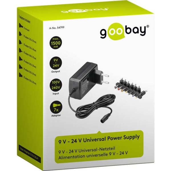 Universalnätdel (9 V - 24 V max. 24 W / 1,5 A)