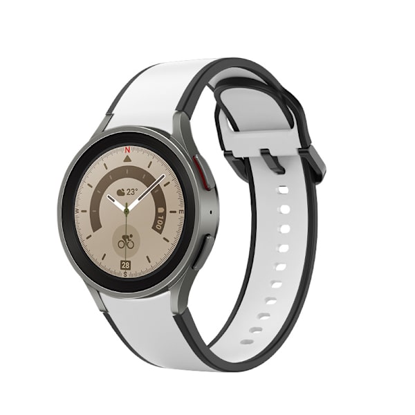 To-farvet silikonerem til Samsung Watch 5 (40/44/45 Pro)