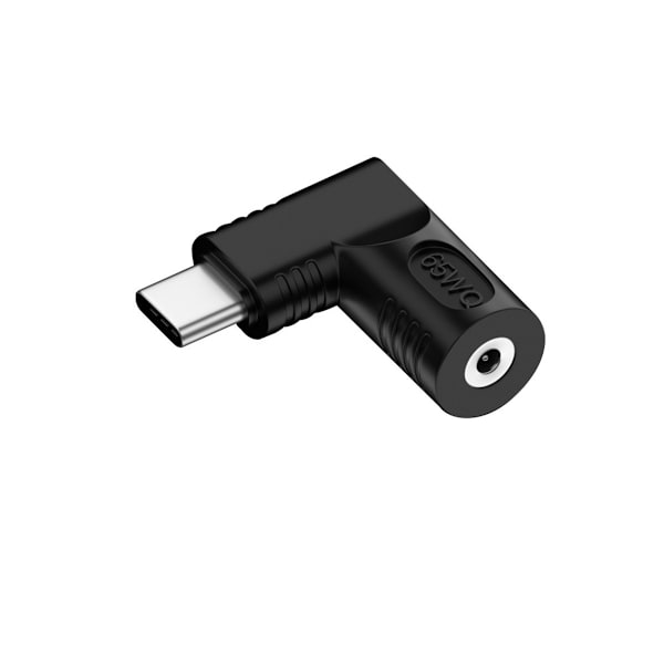 65W DC hun til USB Type-C han PD strømadapter - Q-bogstavdesign, kompatibel med bærbare computere og tablets