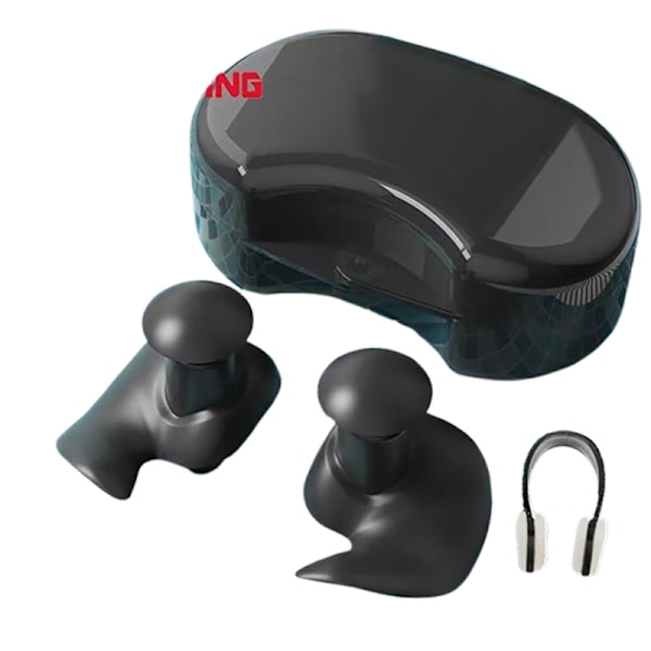Öronproppar och Näsklämma för Simning Black Black
