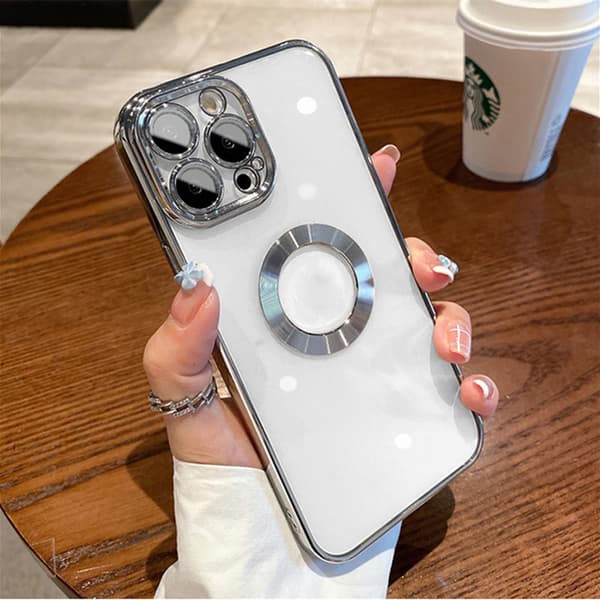 Puhelinkotelo kameran linssisuojalla Silver iPhone 14 Silver