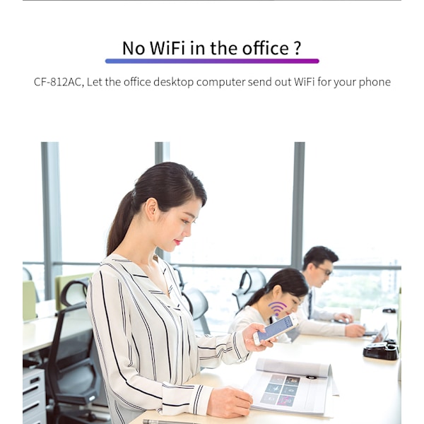 Langaton WiFi-sovitin - musta