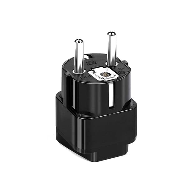 Europeisk standardadapter - Ren koppar Black Black