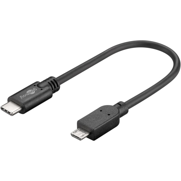 Goobay USB 2.0 kabel USB-C™ till Micro-B, svart
