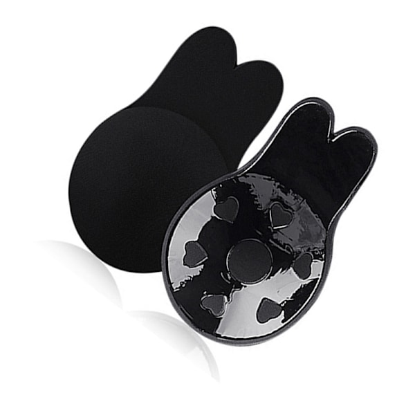 Bunny Ear Bröstlyft Nippelöverdrag Svart XL