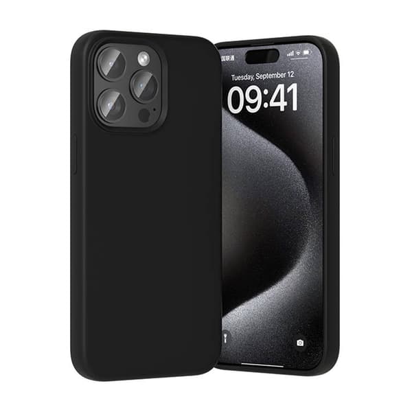 Vention KUFB0-40 silikonikotelo iPhone 15 Pro Maxille (musta)
