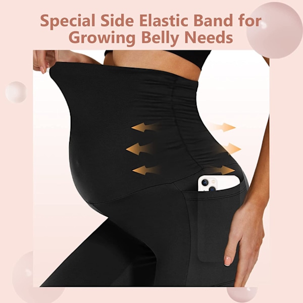 Yogabyxor för gravida - Svarta XL