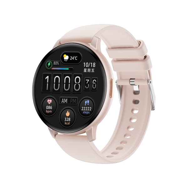 C66 Multifunktionell Smartwatch med Bluetooth-samtal & Hälsoövervakning, kompatibelt med Android och iOS Pink Pink