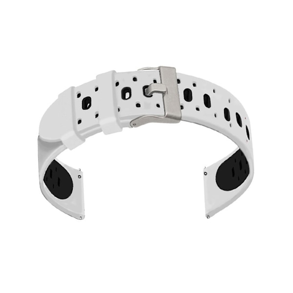 Silikonarmband för Garmin Venu 2 Plus & Garmin 245, Samsung Galaxy, Huawei Watch Svart + Vit