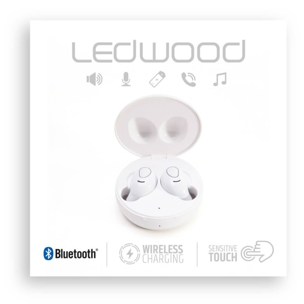 LEDWOOD  Hörlur i9 TWS True Wireless In-Ear  Vit Mic