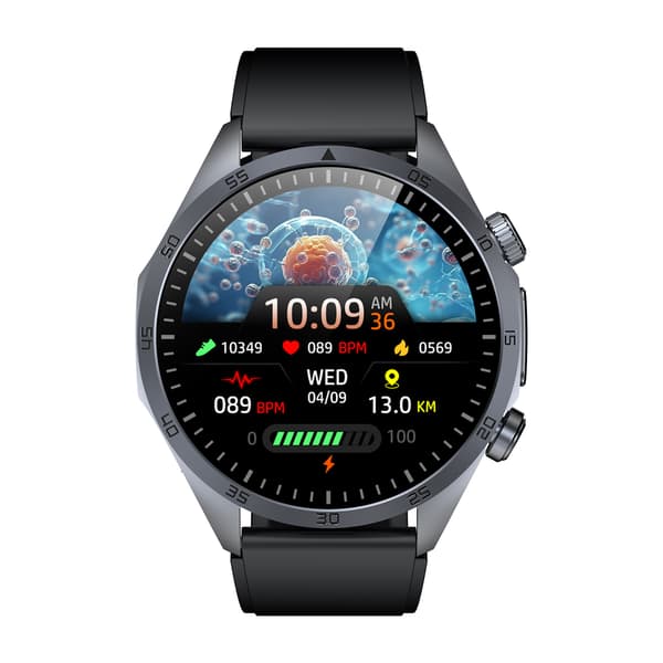 Smartwatch med avancerad hälsoövervakning Black Black