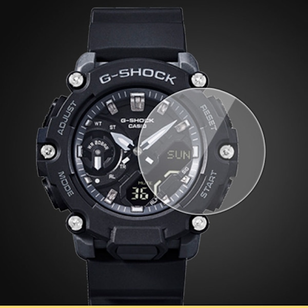 Skärmskydd i härdat glas för Smartwatch (2-pack) Casio S2200