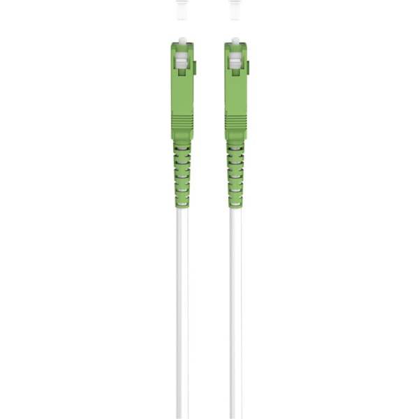Fiberoptisk kabel (FTTH), Singlemode (OS2) White, vit (Simplex), 2 m