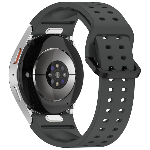 Dubbelknäppt silikonarmband för Samsung Galaxy Watch 7-4 Mörkgrå