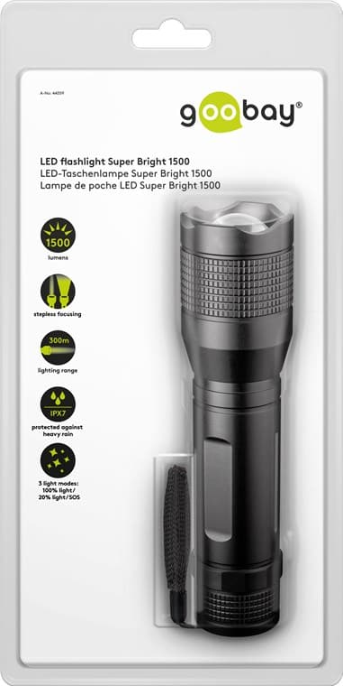 LED-ficklampa Super Bright 1500