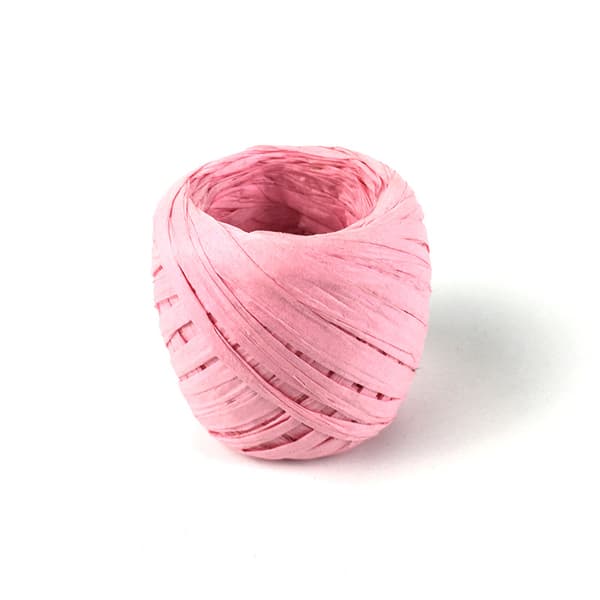 Pink Raffia Papir Snor til DIY Håndværk & Gaveindpakning - 20m