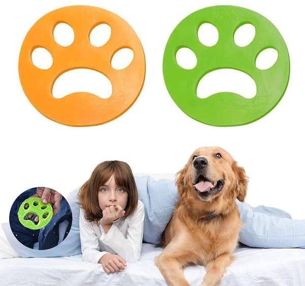 Pelsfjerner til tøj - fjerner hunde- og kattehår Grøn/Gul 2-pack
