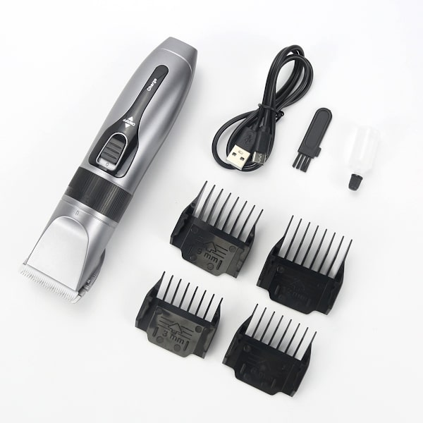 Husdjurstrimmer - Silvergrå med Keramiskt Blad