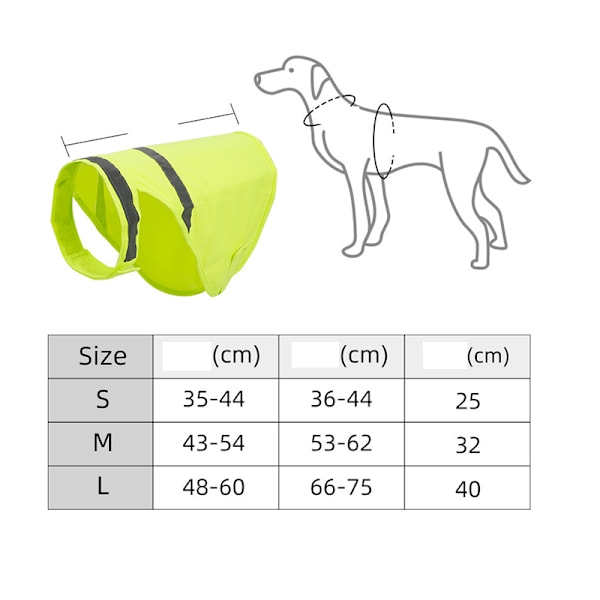 Refleksvest Hund - Synlighedsvest til Hunde i S M
