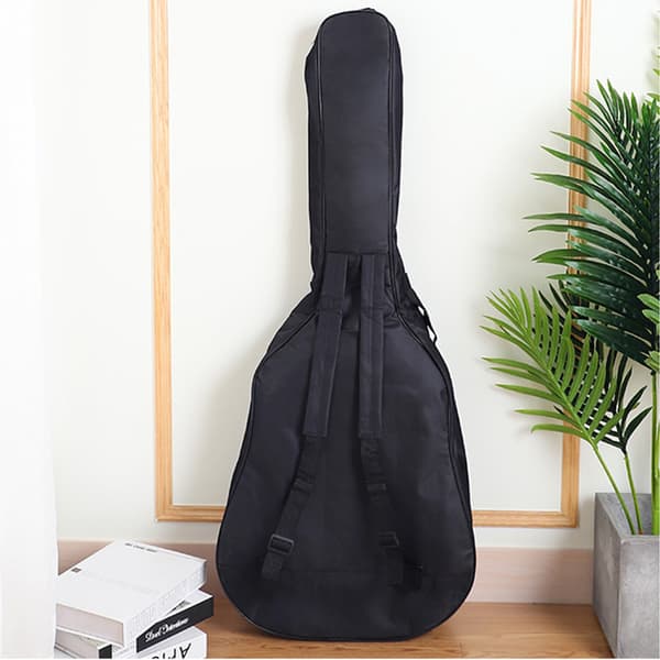 41 tums akustisk gitarrväska - vadderad gigbag med ryggsäcksremmar Black Black