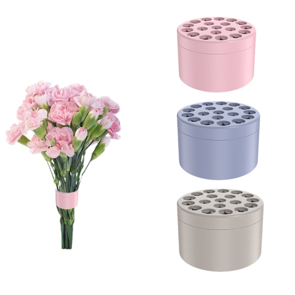 Spiral Ikebana Stamhållare: Silikonverktyg för Blomsterarrangemang Rosa