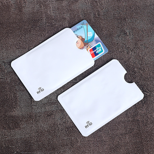 12 stk. RFID-blokerende korthylstre Hvid