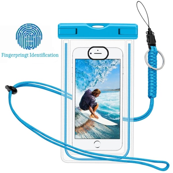 Vandtæt mobiltaske til smartphone - universal - blå