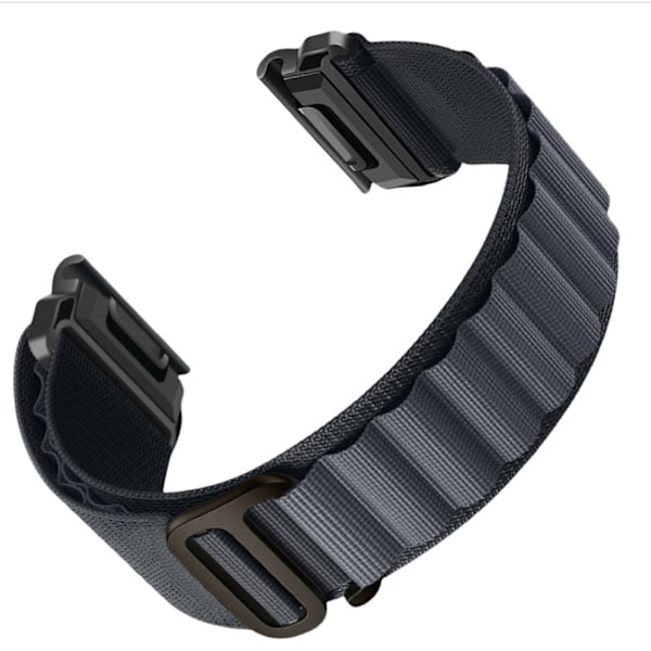 Nailoninen ranneke Garmin Fenix 8/8S/6/6X/7/7X/Pro/Tactix -kelloille Tummanharmaa 22 mm