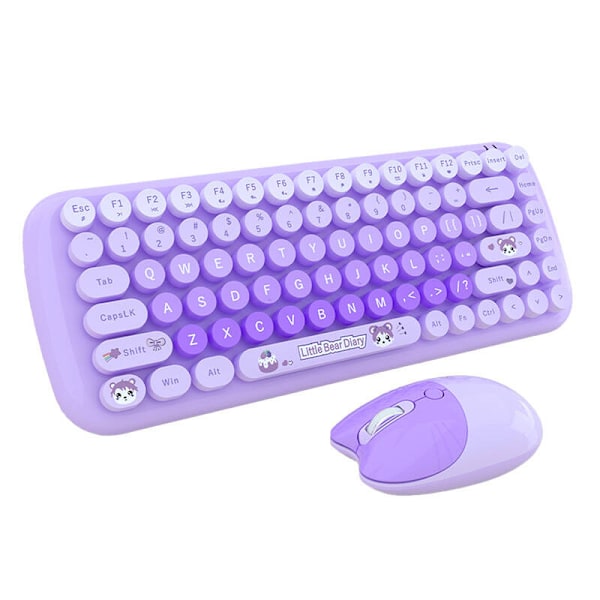 MOFII Candy Uusi 2.4G langaton näppäimistö + hiirisarja (violetti)