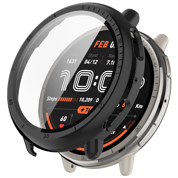 Skal till Huami Amazfit Active2 - Integrerat skärmskydd Svart