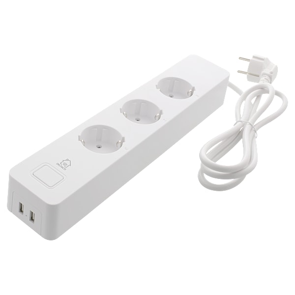 3 way outlet with 2 USB ports