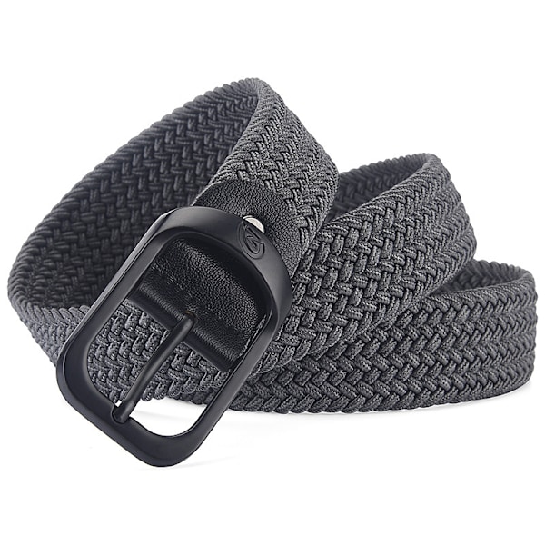 Herre Elastisk Vævet Bælte 105cm Grey Grey