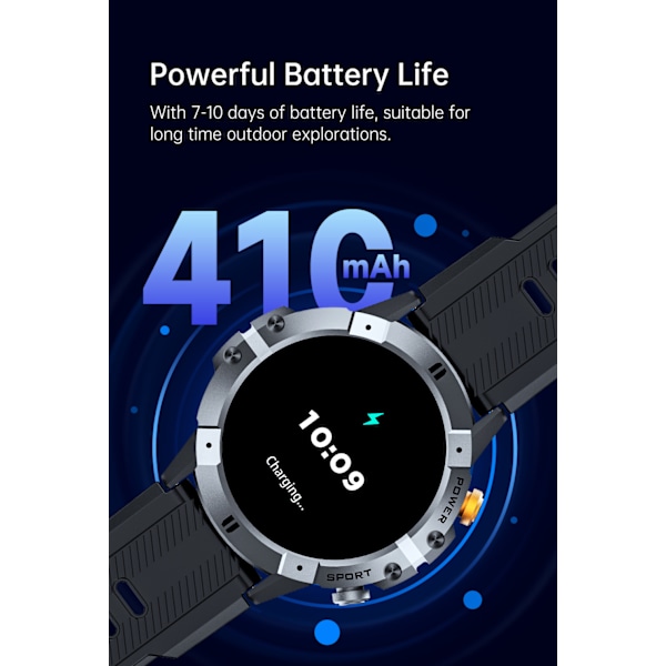 Smartwatch med puls-, blodtryks- og iltmåler Silver Silver