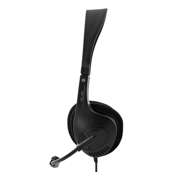Headset, on-ear, volume control on the cable, 2 x 3