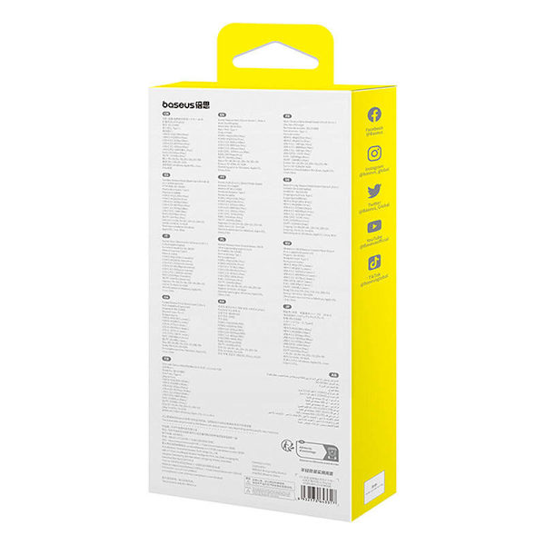 Adapter Hub 10in1 Baseus USB-C - 2xHDMI, 3xUSB-A, USB-C, RJ45, SD/TF, PD (sort)