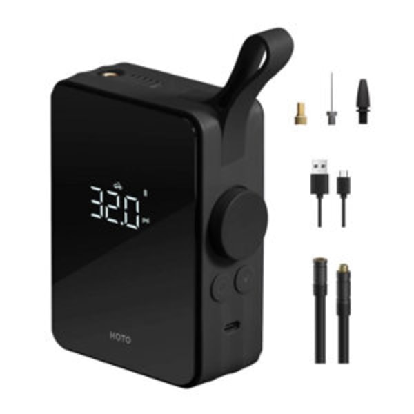 Elektrisk däckpump HOTO QWCQB001, 2500mAh (svart)