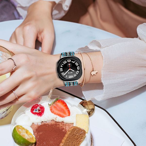 Samsung Watch Ultra 47MM Nylon Elastiskt tryckt klockarmband