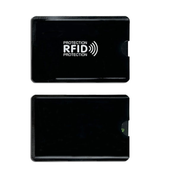 Kortfodral med RFID-Blockering, 10-pack Svart