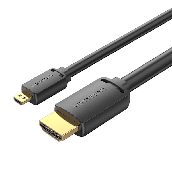 HDMI-D han til HDMI-A han kabelventil AGIBF 1m, 4K 60Hz (sort)