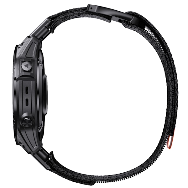 Quick Release 26mm Vævet Nylonrem til Garmin-ure Black Black