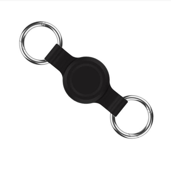 Silikonebeskyttelsesetui til Apple AirTag Pet Tracker Black Black