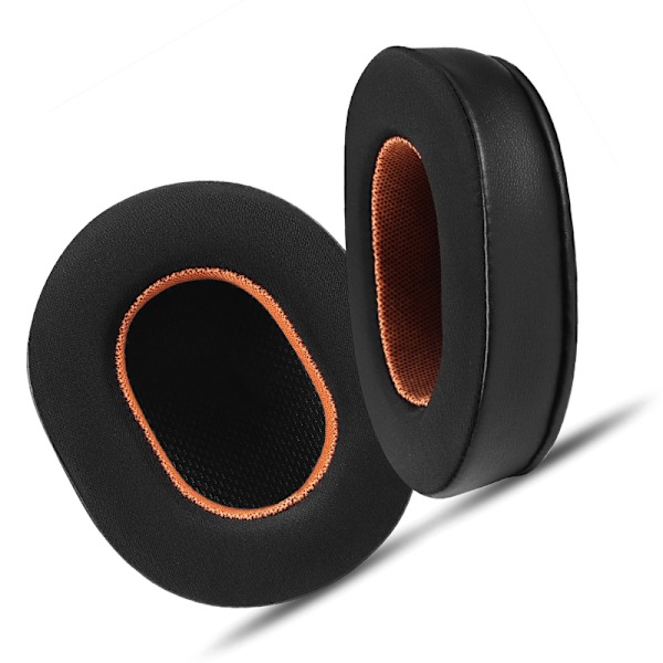 Ersättningsumlronkuddar för ATH-MSR7, M50x, M40 - Svart och grön Orange